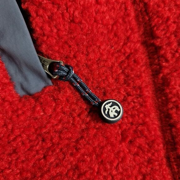 $148 Brooks Brothers Jacket Vest Mens Red Teddy Fleece Full-Zip Casual Size XL - Picture 5 of 7